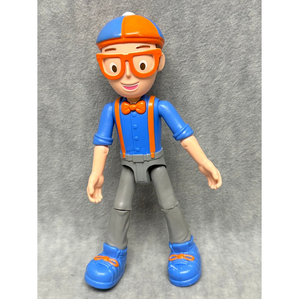 Blippi Action Talking Figure Kids 9 Inch Blue Orange Articulated Poseable Toy